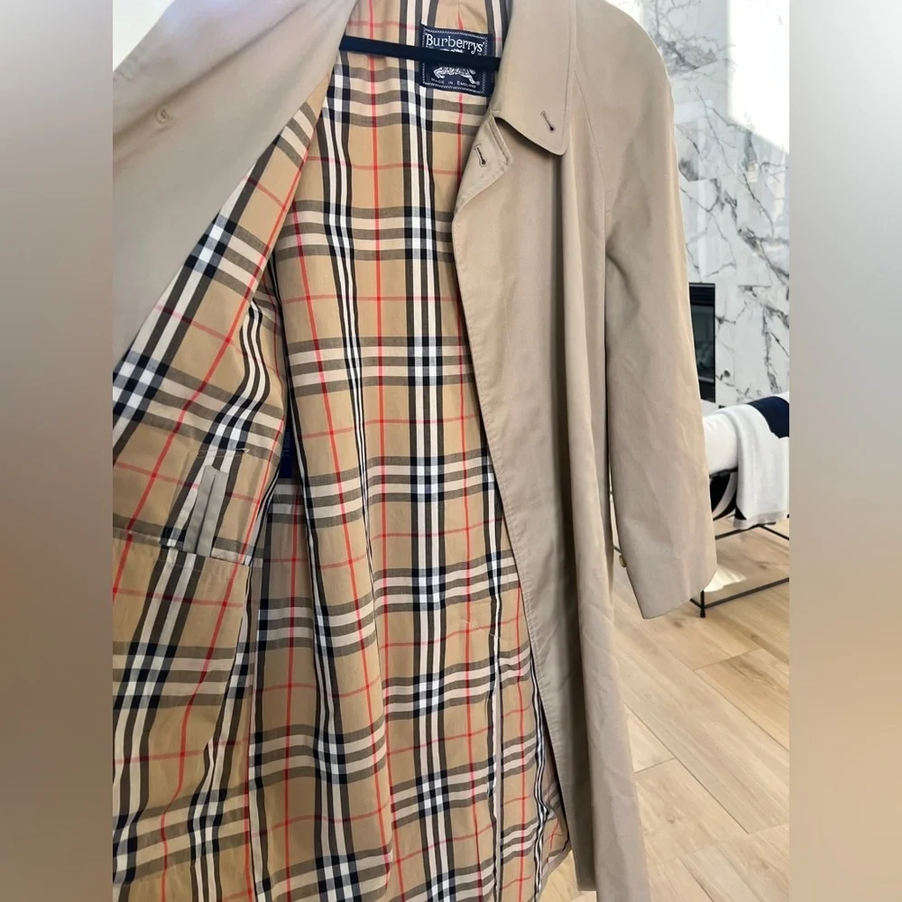 Vintage Burberry Nova Check Trench Coat - Picture 6 of 14